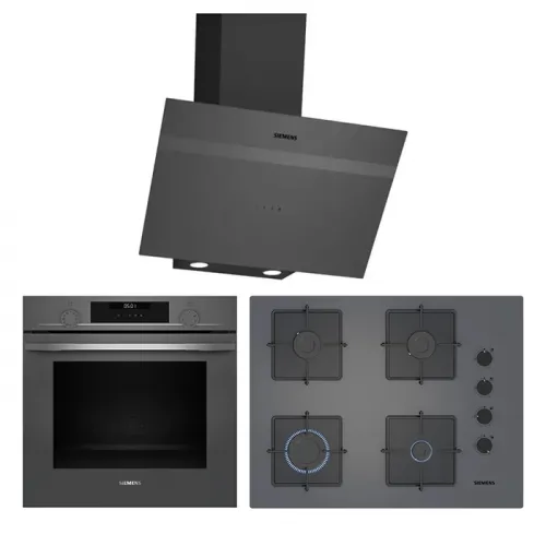 Siemens Titanium Gri Ankastre Set 2 (67 cm Ocaklı)