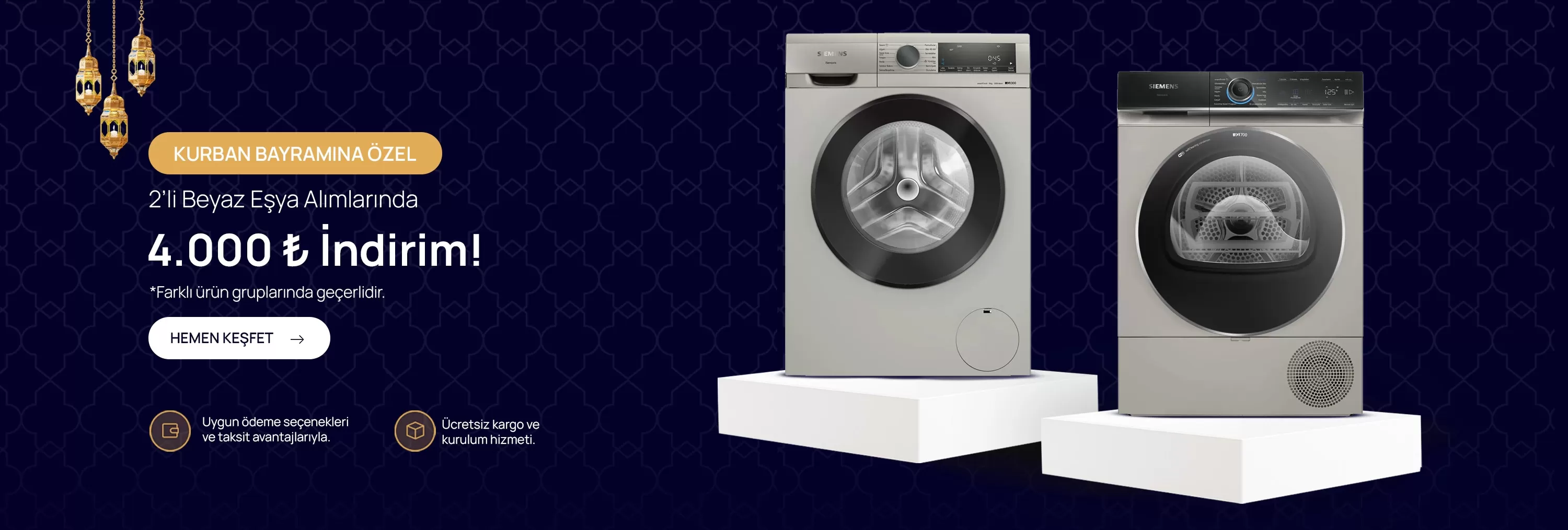2'li Beyaz Eşya Alımlarında 4.000 TL Ek İndirim! resim