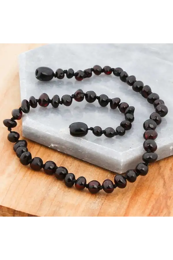 Bebek Damla Kehribar Diş Kolye