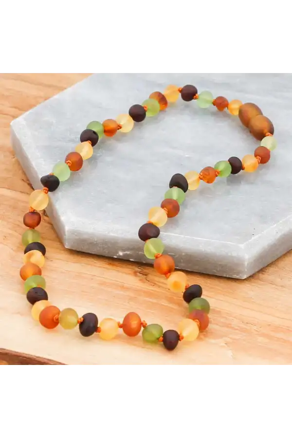 Bebek Damla Kehribar Diş Kolye