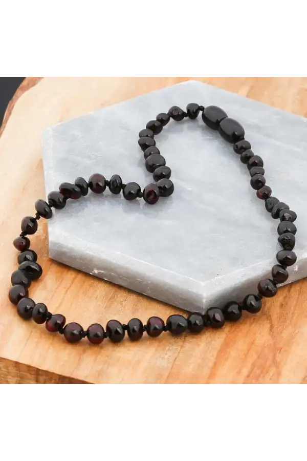 Bebek Damla Kehribar Diş Kolye