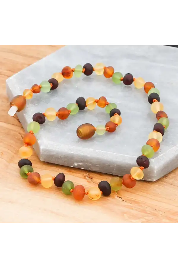 Bebek Damla Kehribar Diş Kolye