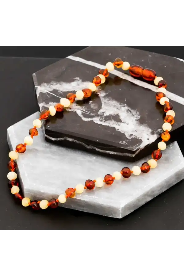 Bebek Damla Kehribar Diş Kolye