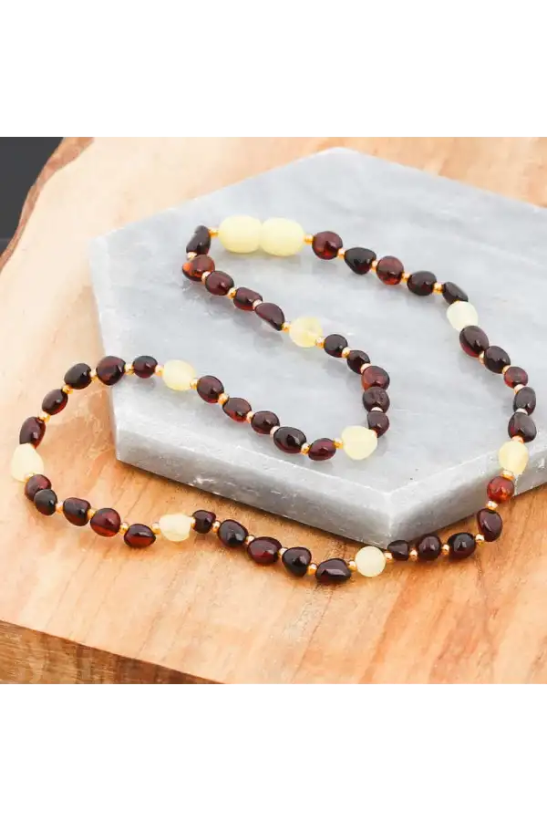 Bebek Damla Kehribar Diş Kolye