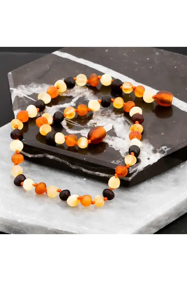 Bebek Damla Kehribar Diş Kolye