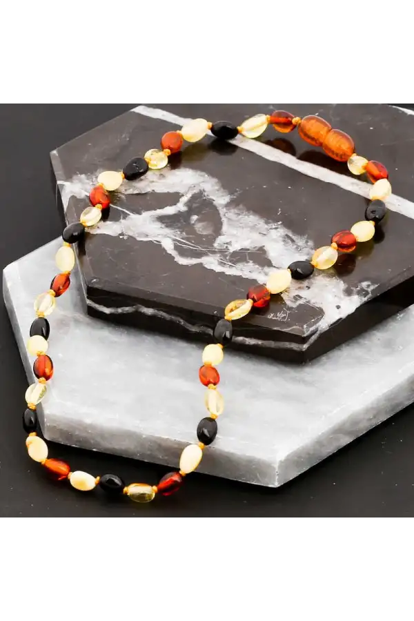 Bebek Damla Kehribar Diş Kolye