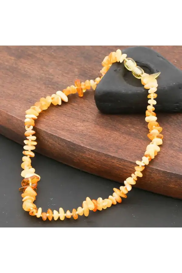 Bebek Damla Kehribar Diş Kolye