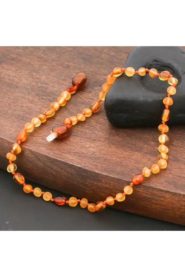 Bebek Damla Kehribar Diş Kolye