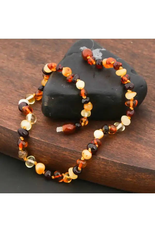 Bebek Damla Kehribar Diş Kolye