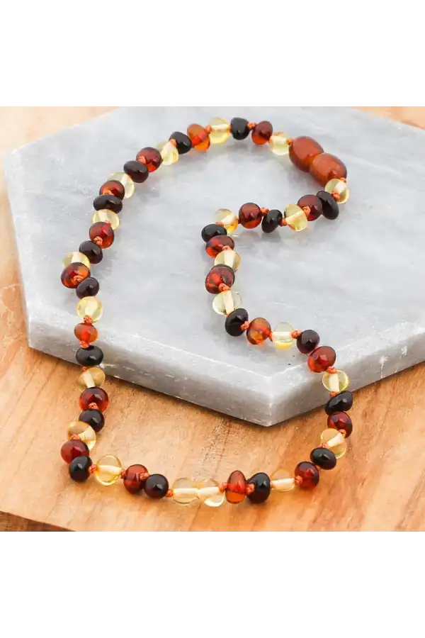 Bebek Damla Kehribar Diş Kolye