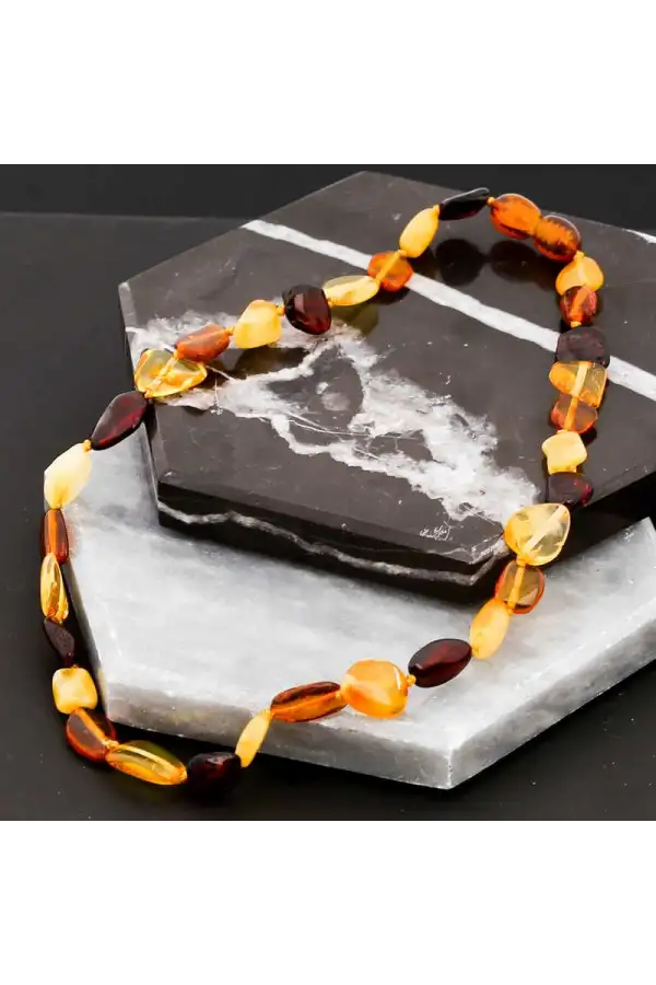 Bebek Damla Kehribar Diş Kolye