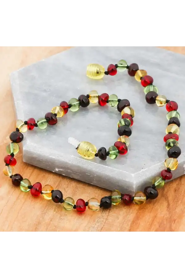 Bebek Damla Kehribar Diş Kolye