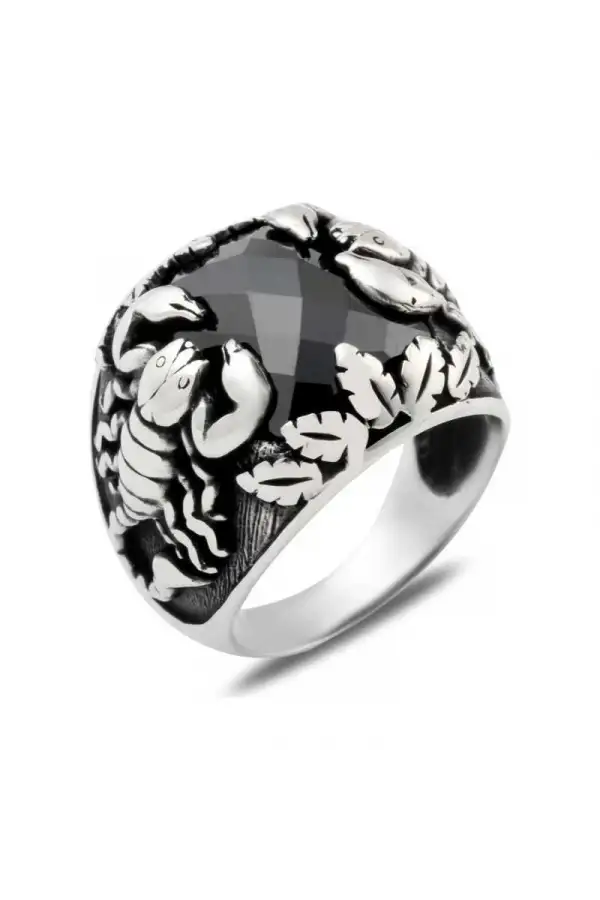 Gümüş Akrep Erkek Yüzük