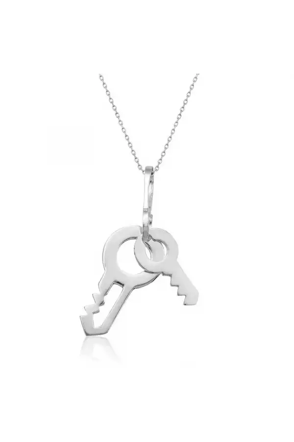 Gümüş Anahtar Bayan Kolye