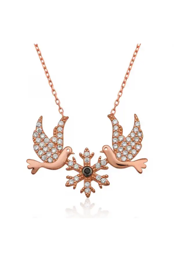 Gümüş Aşk Kuşları Kolye