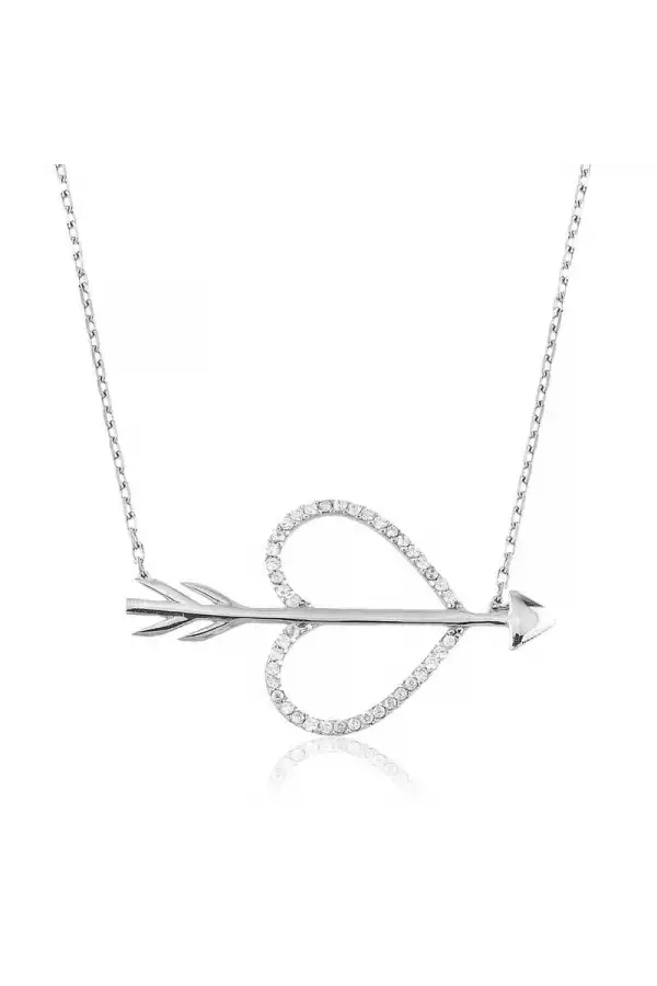 Gümüş Aşk Oku Bayan Kolye