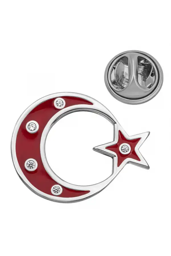 Gümüş Ay Yıldız Rozet