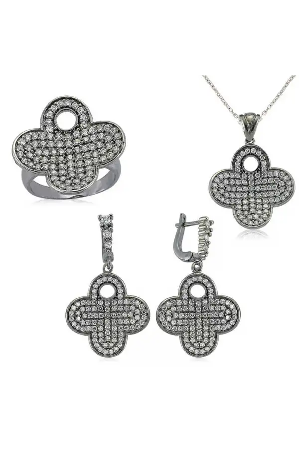 Gümüş Çiçek Bayan Set
