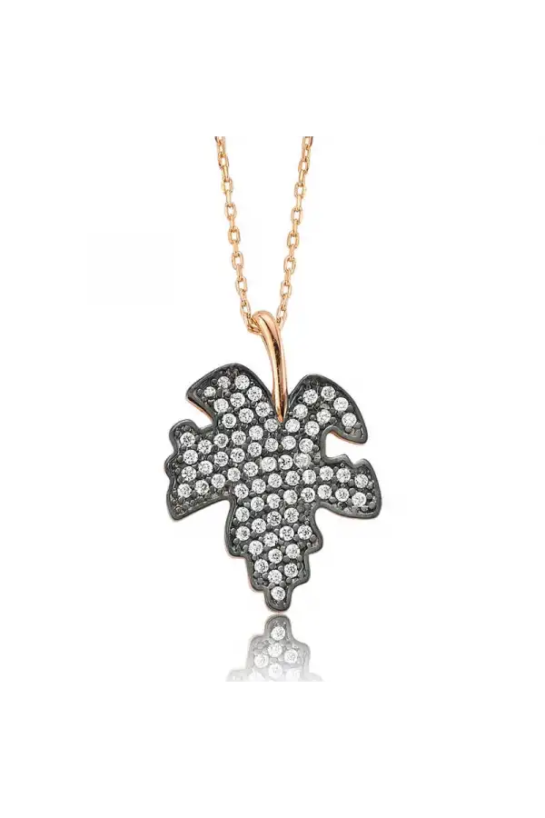 Gümüş Çınar Yaprağı Bayan Kolye