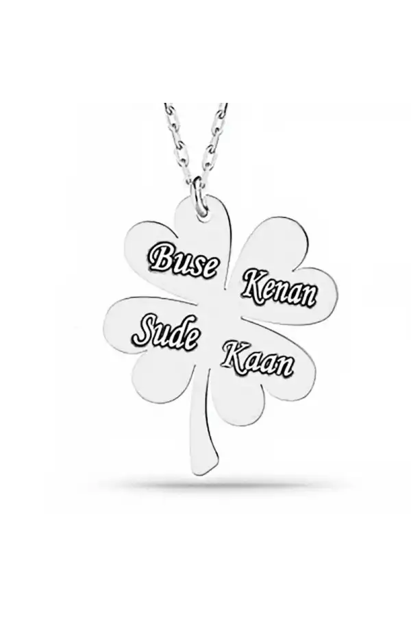 Gümüş Dört Yaprak İsimli Yonca Bayan kolye