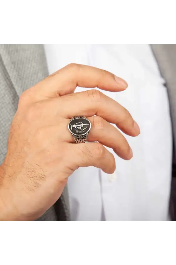 Gümüş Elif Lam Mim Erkek Yüzük