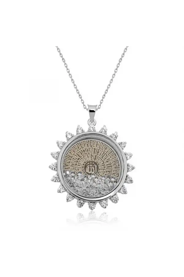 Gümüş Esmaül Hüsna Bayan Kolye