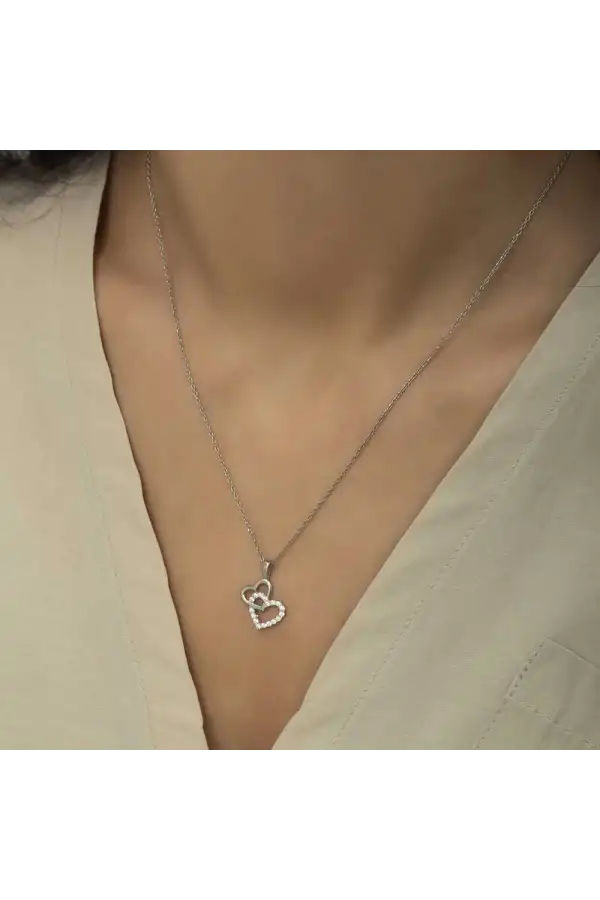 Gümüş Kalp Bayan Kolye