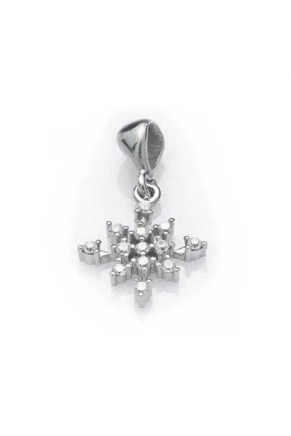 Gümüş Kar Tanesi Bayan Kolye