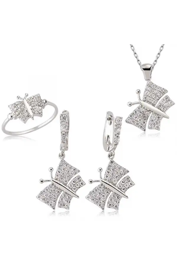 Gümüş Kelebek Bayan Set