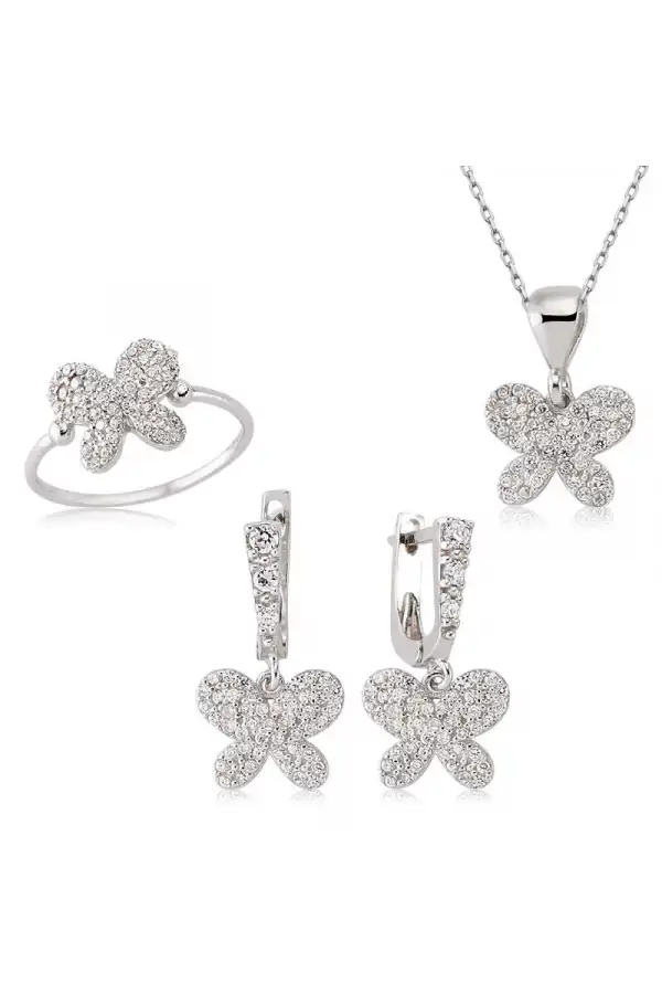 Gümüş Kelebek Bayan Set