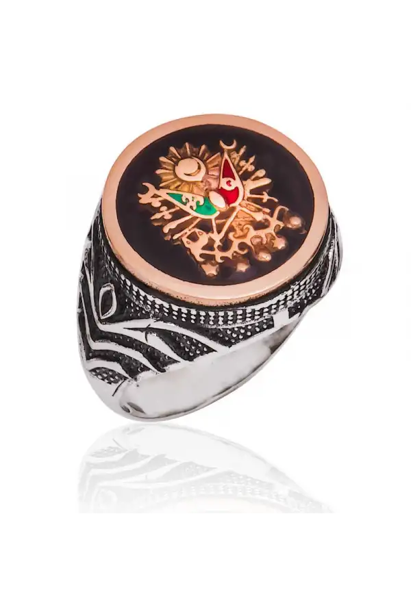 Gümüş Osmanlı Devlet Armalı Erkek Yüzük