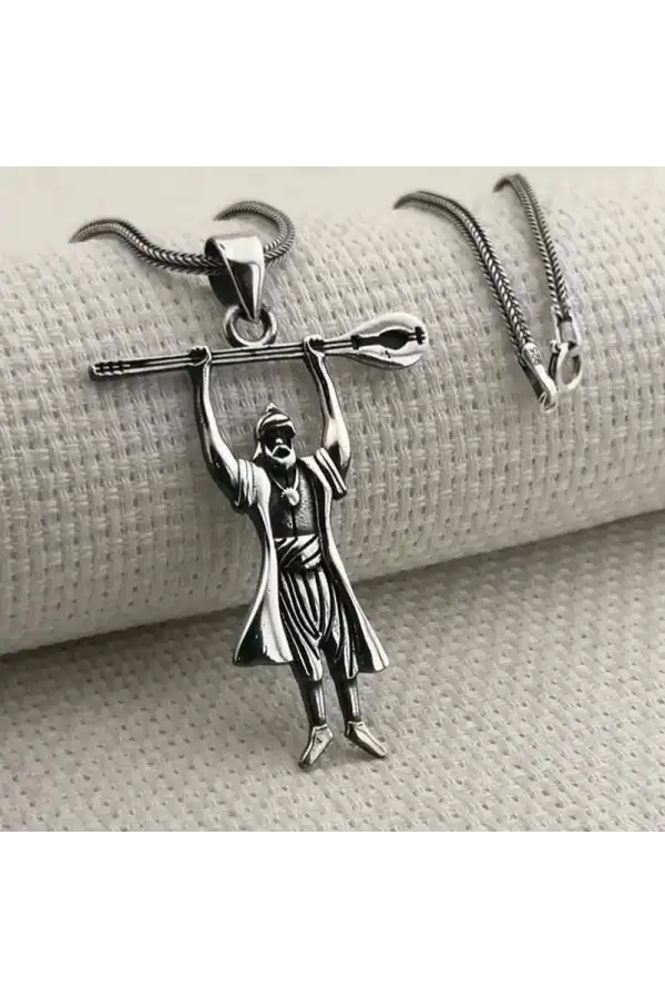 Gümüş Pir Sultan Abdal Erkek Kolye