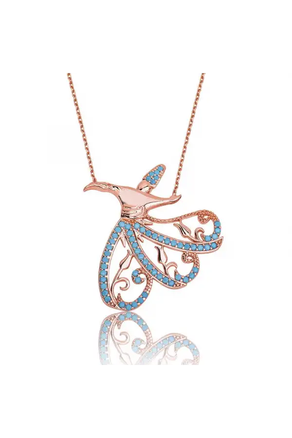 Gümüş Semazen Bayan Kolye