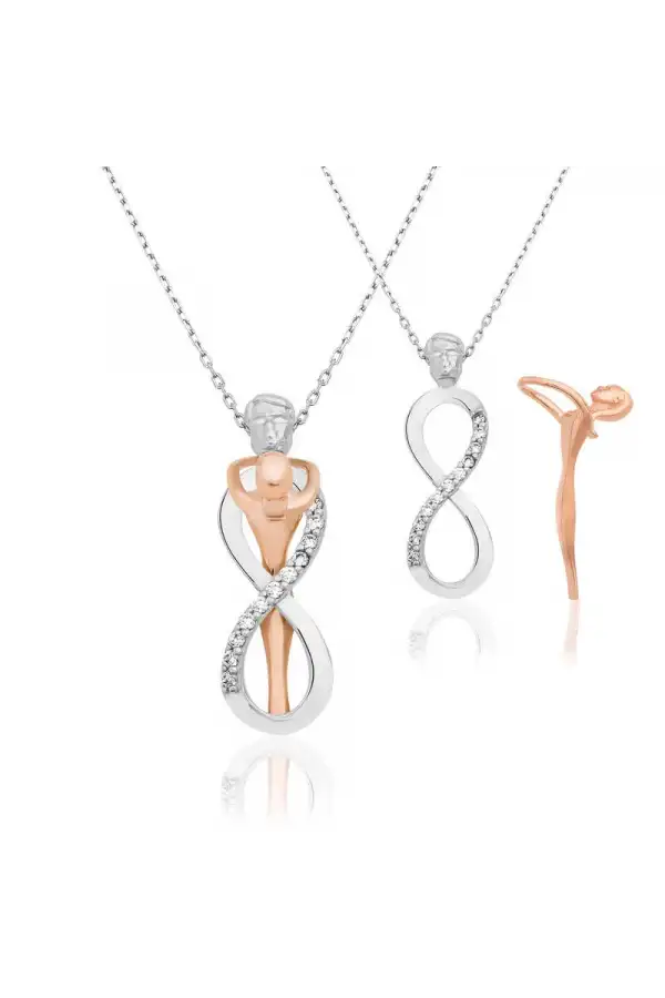 Gümüş Sonsuz Aşk Bayan Kolye