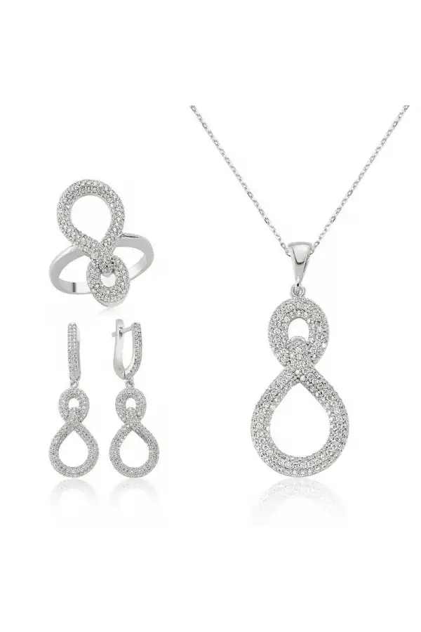Gümüş Sonsuzluk Bayan Set