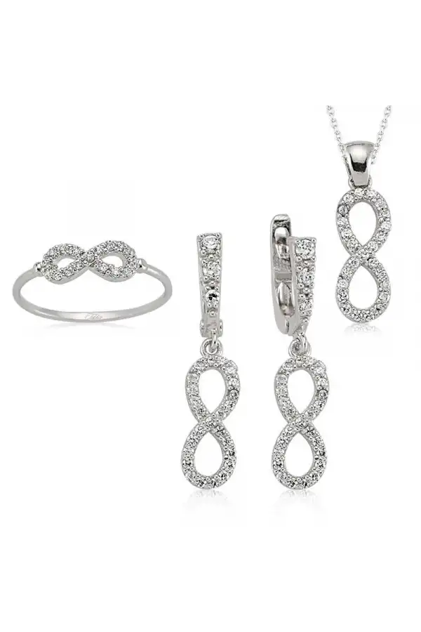 Gümüş Sonsuzluk Bayan Set