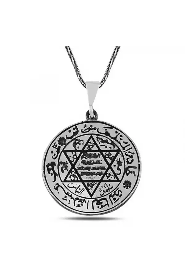 Gümüş Süleyman Mührü Kolye