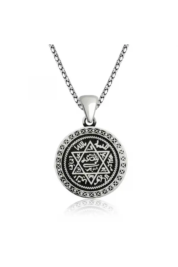 Gümüş Süleyman Mührü Kolye