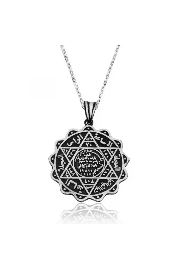 Gümüş Süleyman Mührü Kolye