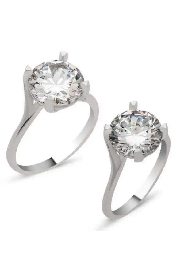 Gümüş Tek Taş Bayan Yüzük