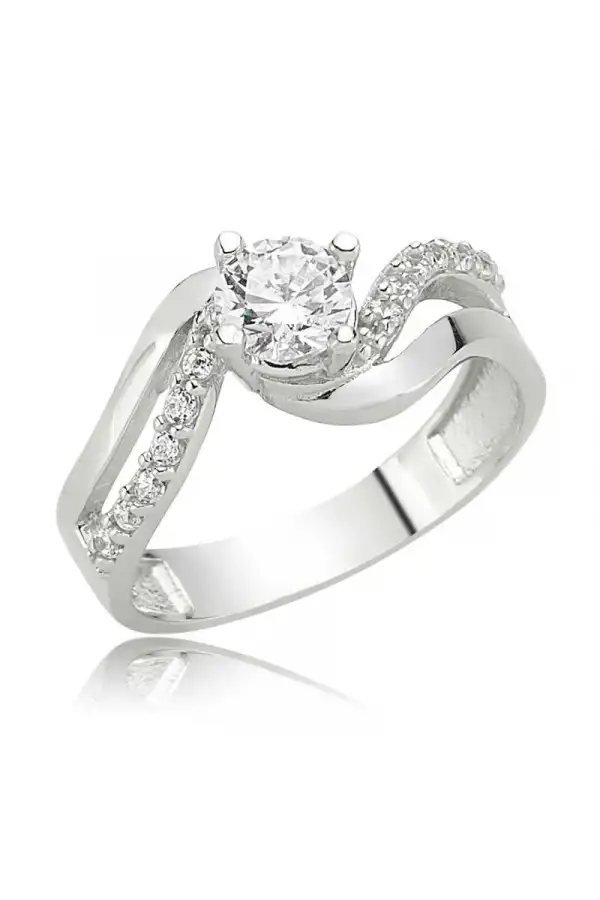 Gümüş Tek Taş Bayan Yüzük