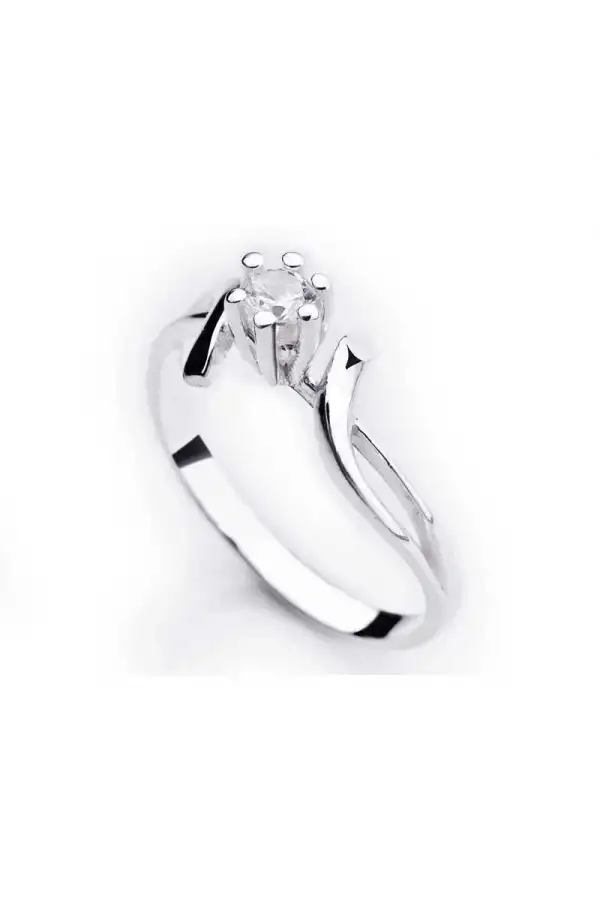 Gümüş Tek Taş Bayan Yüzük