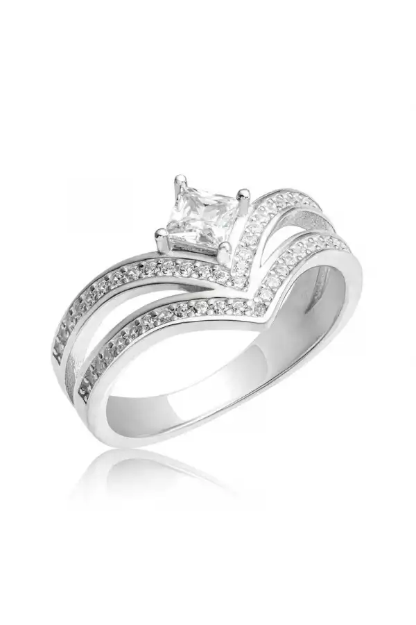 Gümüş Tek Taş Kadın Yüzük