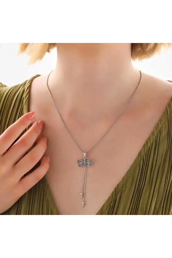 Gümüş Telkari Yusufçuk Kadın Kolye