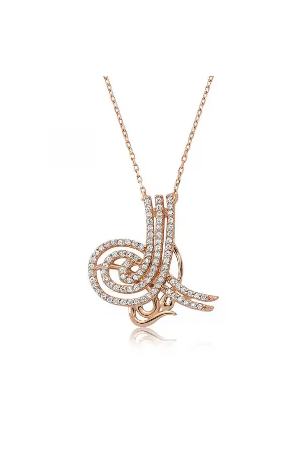 Gümüş Tuğralı Bayan Kolye