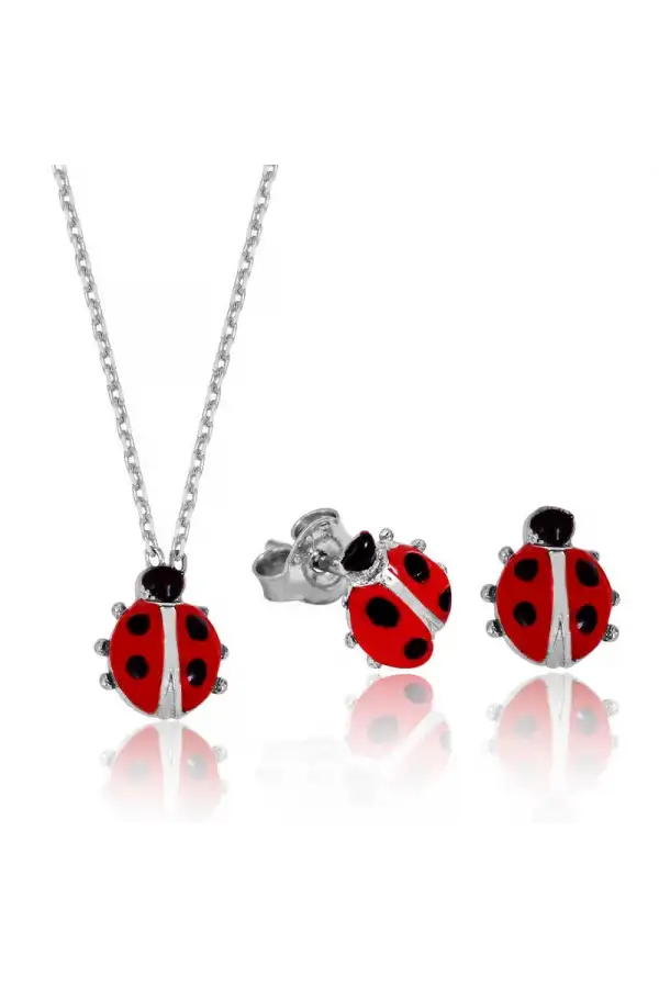 Gümüş Uğur Böceği Bayan Set