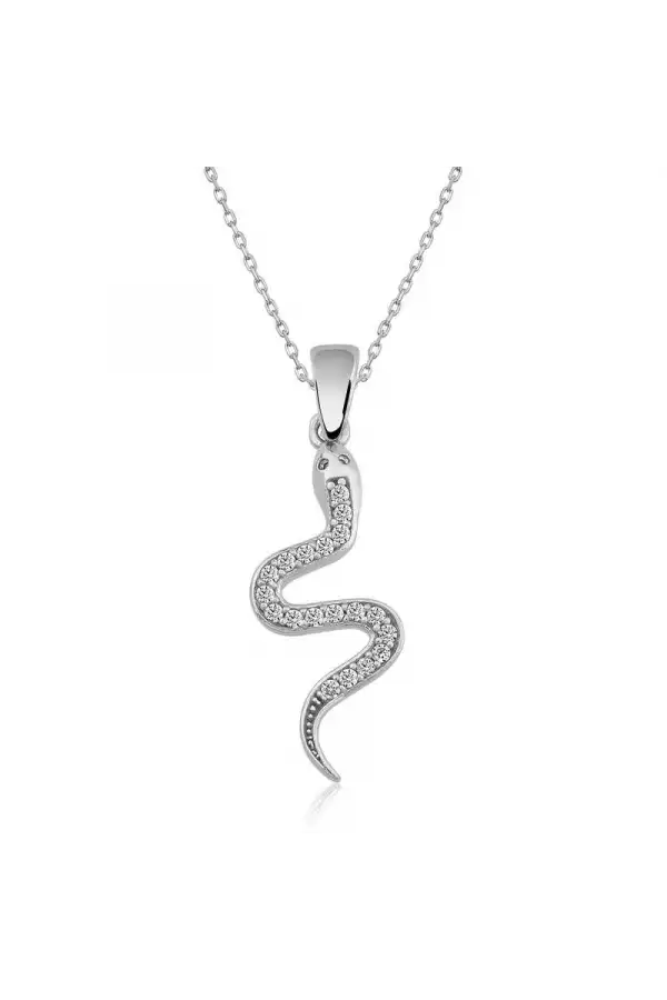 Gümüş Yılan Bayan Kolye