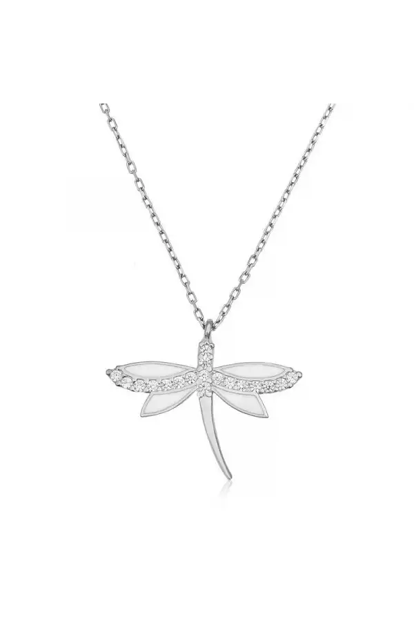 Gümüş Yusufçuk Bayan Kolye