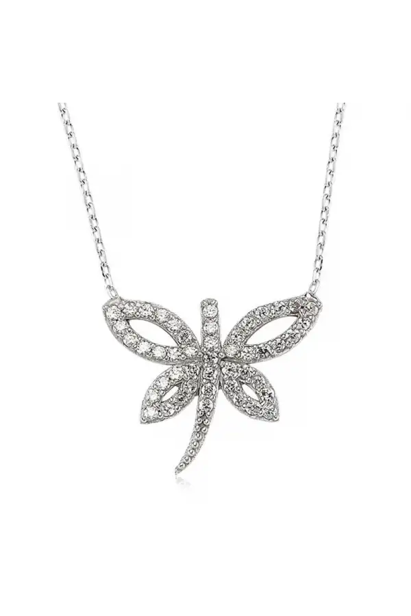 Gümüş Yusufçuk Bayan Kolye