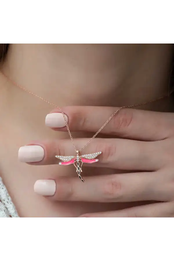 Gümüş Yusufçuk Bayan Kolye